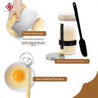Ensemble de 7 pièces pour la fermentation du pain : panier de levain et pot en verre, accessoires de pâtisserie DIY pour la pâte à pain, boîte intérieure à cinq couches pour la levain maison
