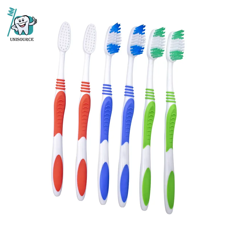 Manufacturer Supplier Hotel Toothbrush Customized Oem Big Head Manual Adult Toothbrush With Soft Wave Bristles