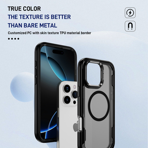 Soporte de teléfono magnético para lente, funda de teléfono con carga magnética anticaída de sensación suave y sedosa para iPhone 11 12 13 14 15 16 Pro Max - Product Image 3