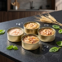Aliments pour chats en conserve de marque privée, fabriqués en usine, collations humides saines pour chats, recette premium, fabricant OEM