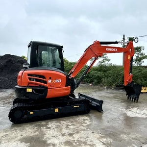 Mini-excavatrice sur chenilles Kubota KX163 d'occasion, fabriquée au Japon, faible nombre d'heures (6 tonnes/5 tonnes), économique, avec moteur certifié CE - Product Image 3