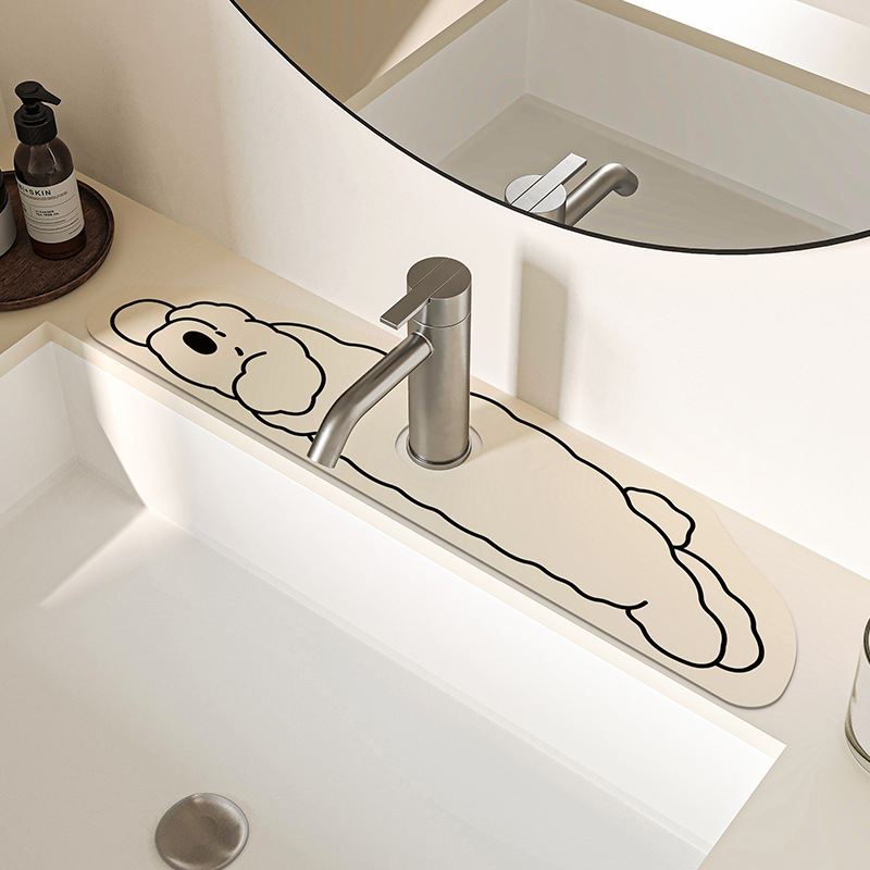 Long strip of faucet pad