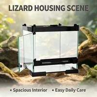 Enclos en verre pour animaux de compagnie avec verre transparent et système de verrouillage sécurisé, accessoire Habitat