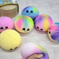 Nouveau Jouet Sensoriel Anti-Stress en TPR Souple, Mini Dumpling à Remontée Lente, Jouet Alimentaire Mignon de Simulation, Jouet à Presser Fidget
