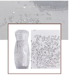 Pixie polvo de cristal 3D clavo calcomanías de Diamantes Joyería arte de uñas de diamantes de imitación de decoración con botella forma redonda - Product Image 6