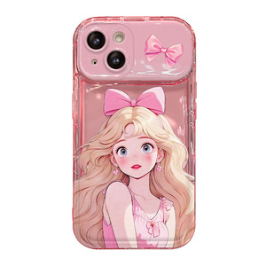 Dessin animé fille impression caméra miroir support main <span class=keywords><strong>corde</strong></span> TPU housse de téléphone portable pour <span class=keywords><strong>Iphone</strong></span> 17 X Xr XS <span class=keywords><strong>11</strong></span> 12 13 14 15 16 Pro Max - Product Image 1