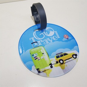 Etiquetas de Equipaje Personalizadas de Acrílico Circular de 10 cm RubySub, Etiquetas de Equipaje para Sublimación - Product Image 4