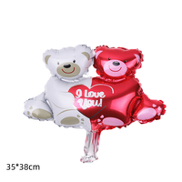 Día de San Valentín amor oso globo boda decoración amor propuesta decoración globos de aluminio