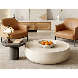 Table basse extensible moderne et simple, plateau en métal brillant, style crème, petite table minimaliste pour la maison - Product Image 3
