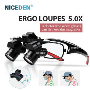 NICEDEN歯科用顕微鏡5W磁気スクエアヘッドライト脳神経外科用拡大ガラスエルゴ変換レンズルーペ5x外科用 - Product Image 2