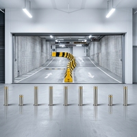 Poteaux de délimitation hydrauliques rétractables automatiques pour extérieur avec télécommande, pour allée de voiture et parking