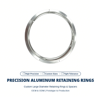 Anneaux de retenue en aluminium de grand diamètre usinés sur mesure par CNC avec section en L et trous de montage pour machines