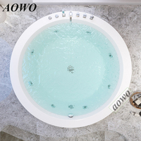 4 persona al aire libre hammam spa drop-en bañeras de hidromasaje redonda piscina de hidromasaje yacuzzi hydro terapia empotrada función spa