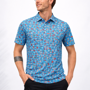 Polos de Golf Deportivos Personalizados de Lujo y Alta Calidad con Estampado Completo por Sublimación, Secado Rápido, Absorción de Humedad y Logotipo Bordado - Product Image 1
