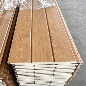Panneau de revêtement mural extérieur et intérieur 20MM, bardage métallique sandwich en <span class=keywords><strong>polyuréthane</strong></span> économique pour maison à structure en acier - Product Image 3