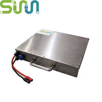 Batterie au lithium en acier inoxydable 316, 40Ah pour planche de surf avec communication SMBus, étanche IP67, OEM ODM, fabrication sur mesure