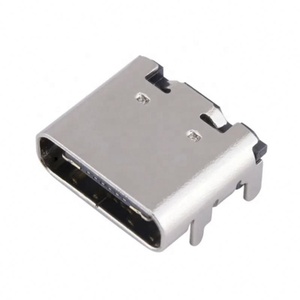 Connecteur de charge USB 3.1 Type C 16 broches femelle SMT pour carte de circuit imprimé (PCB) à souder - Product Image 1