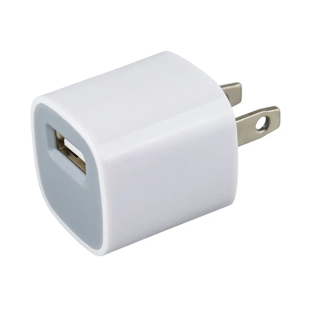 US Plug 5V 1A USB Charging Block Fast Charge 5W Wall Charger Cube for iPhone, Samsung Galaxy, LG, HTC, Moto