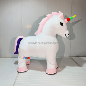 Costume de mascotte de <span class=keywords><strong>licorne</strong></span> arc-en-ciel géante gonflable pour fête d'anniversaire, décoration de cosplay - Product Image 3