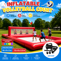 Terrain de volley-ball aquatique gonflable de qualité commerciale pour piscine, jardin, plage, sport de plein air