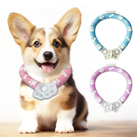 Collier de refroidissement pour animaux de compagnie en TPU+PCM, écologique, doux et confortable, avec boucle, pour chats/chiens, utilisation en camping en plein air