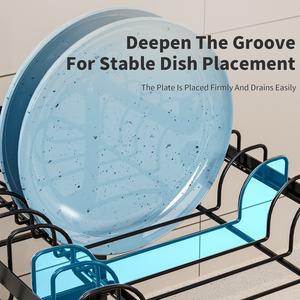 Estante <span class=keywords><strong>de</strong></span> secado <span class=keywords><strong>de</strong></span> ollas y sartenes <span class=keywords><strong>de</strong></span> cocina <span class=keywords><strong>de</strong></span> alta calidad, platos <span class=keywords><strong>de</strong></span> encimera, escurridor <span class=keywords><strong>de</strong></span> platos con soporte para cubiertos extraíble - Product Image 5
