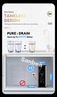 Filtre à eau potable électrique à osmose inverse RO 400G 600G, purificateur d'eau domestique pour cuisine, machine à eau pure sans réservoir