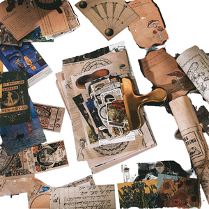 200 pièces Perpack esthétique <span class=keywords><strong>Vintage</strong></span> Scrapbook fournitures rétro papier autocollants indésirable Journal planificateurs artisanat Kits pour vinyle autocollant - Product Image 1