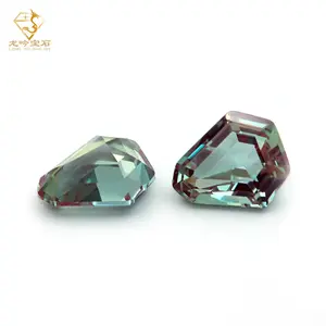 Đồ trang sức chuyên nghiệp đá Nhà cung cấp bán buôn Corundum Sapphire hình dạng tùy chỉnh phòng thí nghiệm phát triển đá quý alexandrite