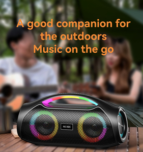 80w音箱立体声Hifi便携式无线扬声器RGB呼吸灯防水大声深低音户外，派对，X2 - Product Image 2