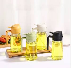 Bouteille pulvérisateur d'huile d'olive portable en verre de 470 ml, 2 en 1, pour la cuisine - Product Image 5