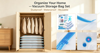 Sacs de rangement sous vide enroulables, sacs de compression réutilisables de grande taille pour vêtements, literie, couettes