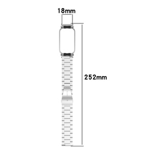 Bracelet de montre intelligente en acier inoxydable Redmi Band3 & pour Band9 Active avec étui et fermoir rabattable, 4 couleurs - Product Image 6