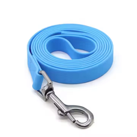NOVIPET Ensemble laisse et collier pour chien en PVC imperméable, couleur unie, personnalisable pour la promenade et l'entraînement, respectueux de l'environnement