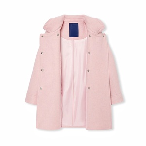 Automne hiver luxe haute qualité laine <span class=keywords><strong>manteau</strong></span> pour filles personnalisé imperméable veste pardessus pour bébé enfants enfants fille <span class=keywords><strong>mouton</strong></span> solide - Product Image 3