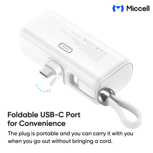 Batterie externe universelle Miccell Mini Ultra Slim étanche Li-Polymère avec affichage numérique 5000mAh PD 22.5W <span class=keywords><strong>Charge</strong></span> rapide - Product Image 5