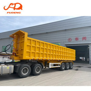 รถพ่วงบรรทุกแบบเตี้ย 3 เพลา ทรงสี่เหลี่ยม ยี่ห้อ FUDENG แบบกำหนดเองได้ สำหรับขายในเคนยา ใช้ขนส่งทราย ถ่านหิน และขยะ - Product Image 4