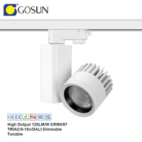 GOSUN CRI80/90/97 32W COB Led Track Light Shop Focus Lamp Spot Lighting Fixtures Spots