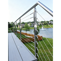 Kit complet de quincaillerie pour garde-corps en câble d'acier inoxydable personnalisable, garde-corps à tension durable pour terrasse extérieure et balcon