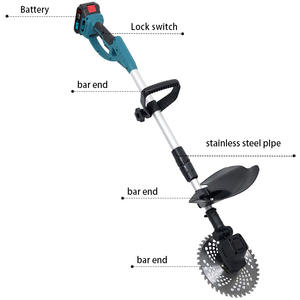 Tondeuse à gazon télescopique sans fil Km 21V Max avec deux batteries et chargeur pour l'entretien du jardin - Product Image 2