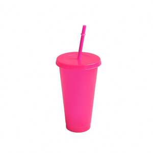 Wholesale 16Oz Bpa Free Double Wall Matte Acrylic Plastic Black Tumbler <b>Cups</b> with Direct Drinking <b>Lid</b> <b>Straw</b> for Party Use Bulk - Product Image 6