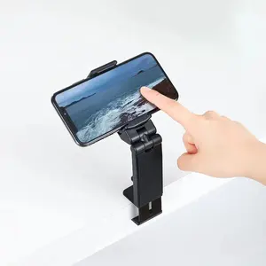 Universal travel airplane phone stand holder mount for plane train desktop mobile clip 360 degree rotation