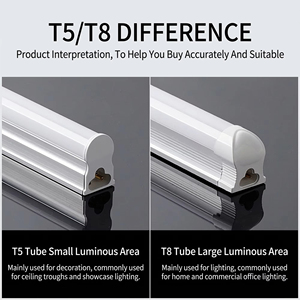 Factory Manufacturing <b>LED</b> T5 <b>Tube</b> Lights Plastic Aluminum <b>LED</b> <b>Tube</b> T5 Batten With IP65 Rating for Office Use T5 Factory Manufact - Product Image 2