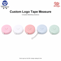 Ruban à mesurer rond personnalisé avec logo, double échelle métrique et impériale, en vrac, cadeau promotionnel pour le bureau, l'école et la vente au détail