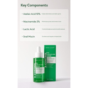 [NINELESS] Sérum à l'acide azélaïque 10% A-Control 30ml pour soulager les rougeurs, solution contre l'acné sensible et contrôle des imperfections - Product Image 3
