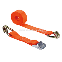 Sangle d'arrimage robuste de 25 mm, 600 kg, certifiée CE, avec crochets double-J et boucle à came pour camions, motos, bateaux