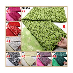 Tradizione africana moda all'ingrosso tessuto di pizzo tessuto di ricamo di cristallo austriaco <span class=keywords><strong>Guipure</strong></span> per indumento Senegal e Mali - Product Image 6