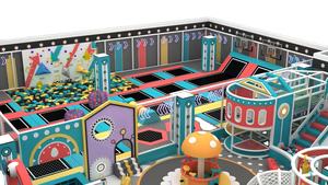 حل الترامبولين في مركز اللعب الليّن للأطفال ، معدات ملعب داخلي احترافية للأطفال مع مسبح كرة وزلاجة - Product Image 5