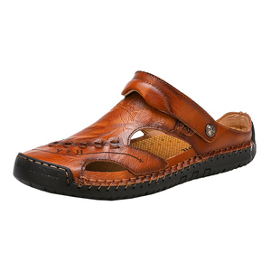 <span class=keywords><strong>Sandalias</strong></span> de <span class=keywords><strong>piel</strong></span> de vaca para <span class=keywords><strong>hombre</strong></span>, zapatos transpirables, cómodos y deslizantes, informales - Product Image 2
