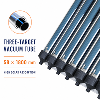 Collecteur solaire thermique à tube thermique en cuivre avec cadre en aluminium durable pour l'alimentation en eau des hôtels